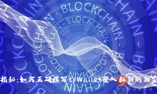 专家揭秘：如何正确填写tpWallet登入私钥的独家秘诀